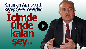 Recep Şeker içimde uhde kalan şey..