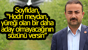 Soyfidan, "Hodri meydan, yüreği olan bir daha aday olmayacağının sözünü versin"