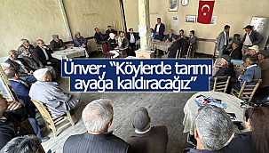 Ünver; "Köylerde tarımı ayağa kaldıracağız"