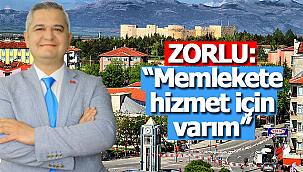 ZORLU: "Memlekete hizmet için varım"