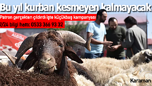 Karaman'da küçükbaş kurbanlık kampanyası
