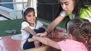 Etnospor etkinlik tırı Karaman'da depremzede çocuklarla buluştu