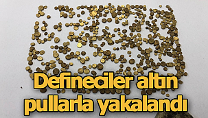 Defineciler altın pullarla yakalandı
