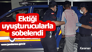 Ektiği uyuşturucularla sobelendi