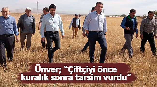 Ünver mesajını tarladan verdi