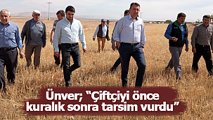 Ünver mesajını tarladan verdi