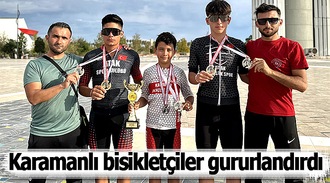 Karamanlı bisikletçiler gururlandırdı