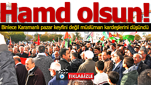 Binlerce Karamanlı Filistin için bir araya geldi