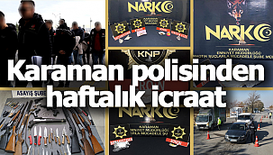 Karaman polisinden haftalık icraat