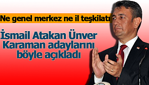 Ünver Karaman adayını açıkladı
