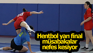 Hentbol yarı final müsabakaları nefes kesiyor