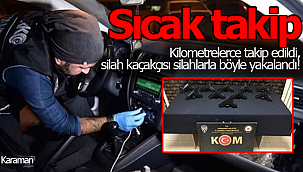 Karaman'da sıcak takip. Silah kaçakçısı ve silahlar yakalandı