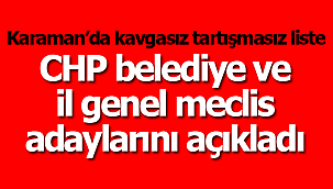 CHP'nin listeleri açıklandı