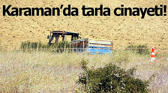 Karaman'da tarla cinayeti