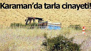 Karaman'da tarla cinayeti
