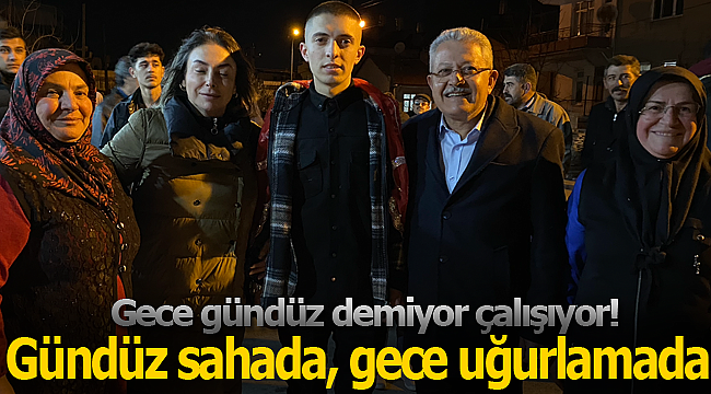 Recep hoca gündüz sahada, gece uğurlamada