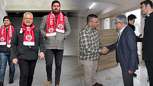 Sertçelik önce resmi kurumlara ardından maça gitti