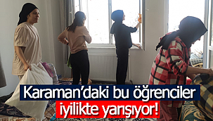 Karaman'daki bu öğrenciler iyilikte yarışıyor