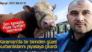 Karaman'da kurban hisse bedelleri belli oldu