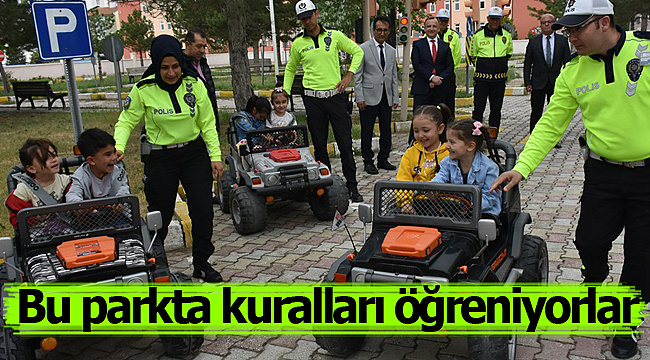 Öğrenciler burada trafik kurallarını öğreniyor