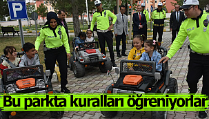 Öğrenciler burada trafik kurallarını öğreniyor