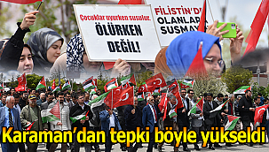 Karaman'da tepki böyle yükseldi
