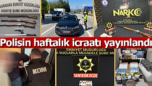 Karaman polisinin haftalık icraatı yayınlandı